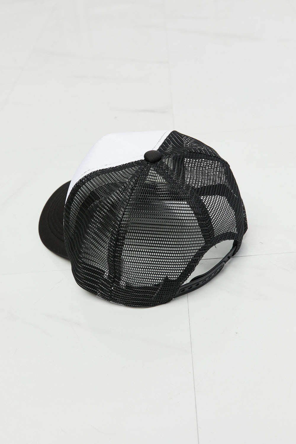 Black Mesh Rainbow Heart Trucker Hat