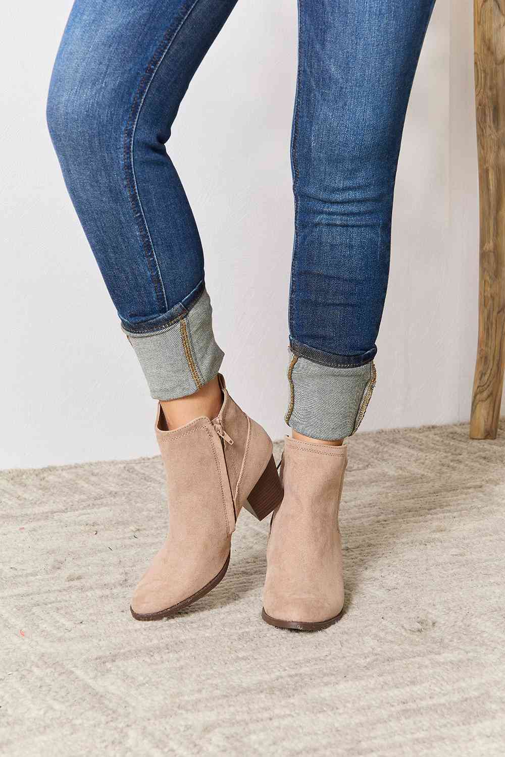 Chic Block Heel Ankle Boots - The Crafted Minimalist